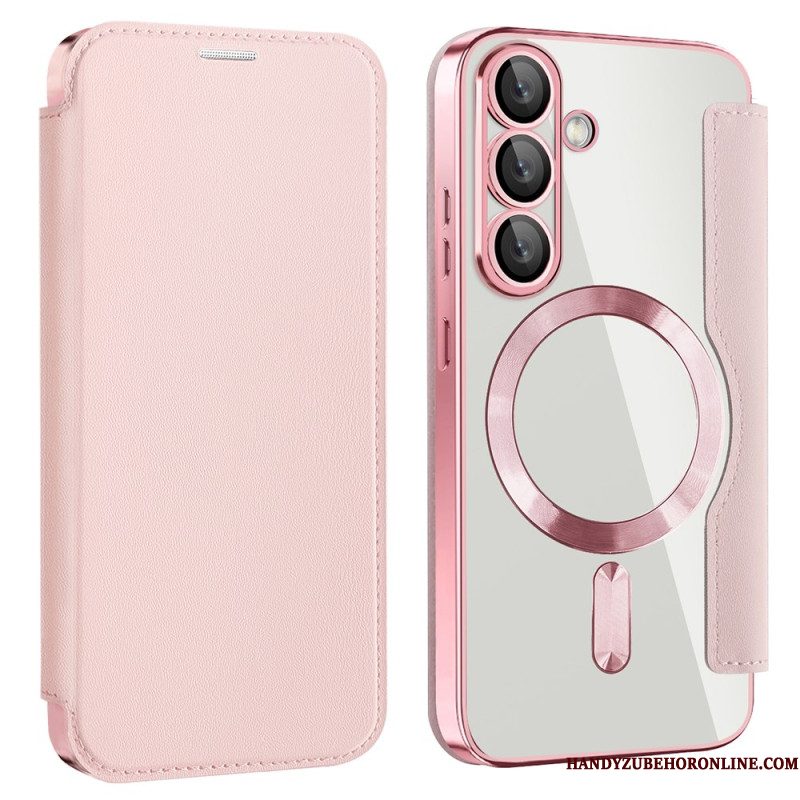 Folio-hoesje Voor Samsung Galaxy S25 5g Leer-effect Compatibel Met Magsafe En Rfid-blokkering