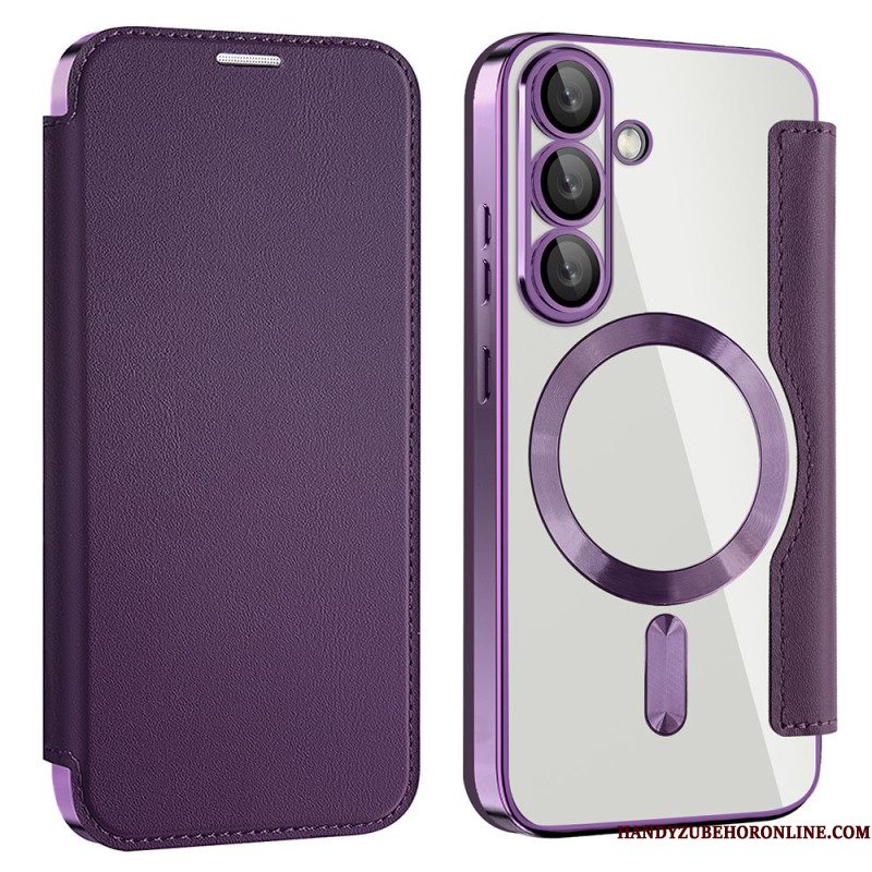 Folio-hoesje Voor Samsung Galaxy S25 5g Leer-effect Compatibel Met Magsafe En Rfid-blokkering