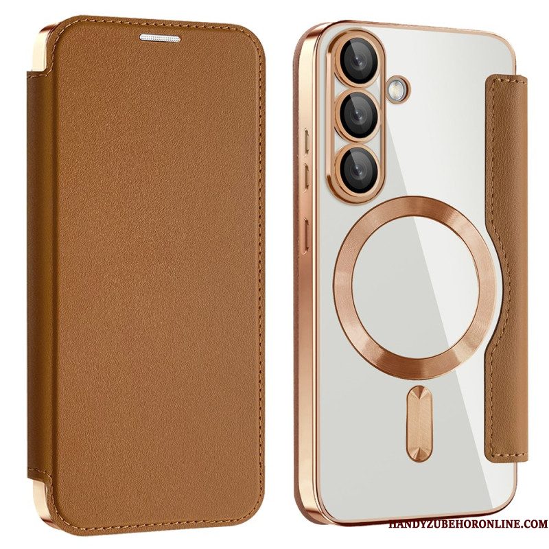 Folio-hoesje Voor Samsung Galaxy S25 5g Leer-effect Compatibel Met Magsafe En Rfid-blokkering