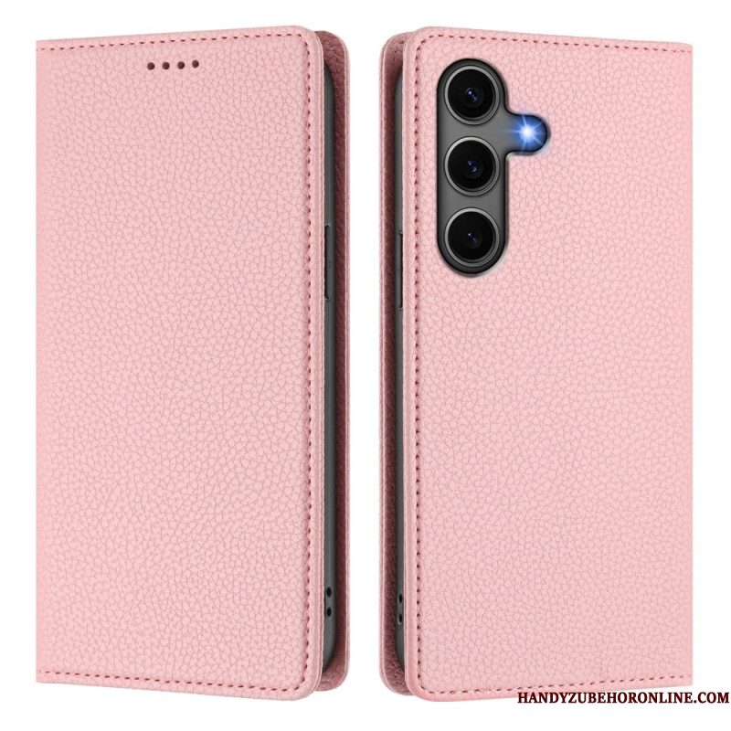 Folio-hoesje Voor Samsung Galaxy S25 5g Rfid-blokkering Met Lychee-textuur