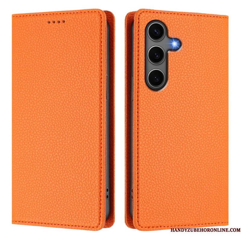 Folio-hoesje Voor Samsung Galaxy S25 5g Rfid-blokkering Met Lychee-textuur