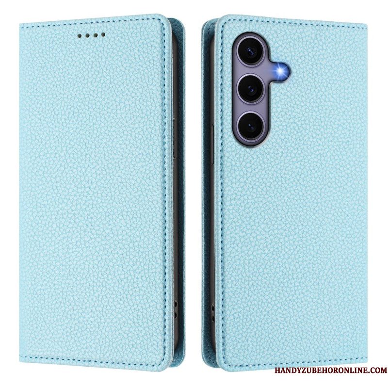 Folio-hoesje Voor Samsung Galaxy S25 5g Rfid-blokkering Met Lychee-textuur
