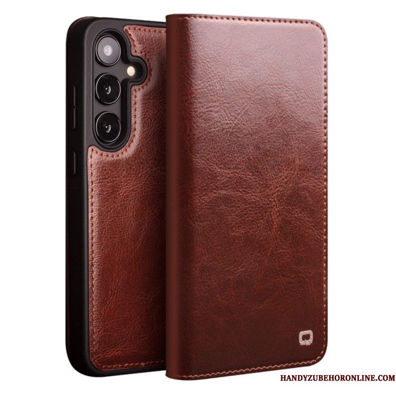 Folio-hoesje Voor Samsung Galaxy S25 Plus 5g Echt Leer