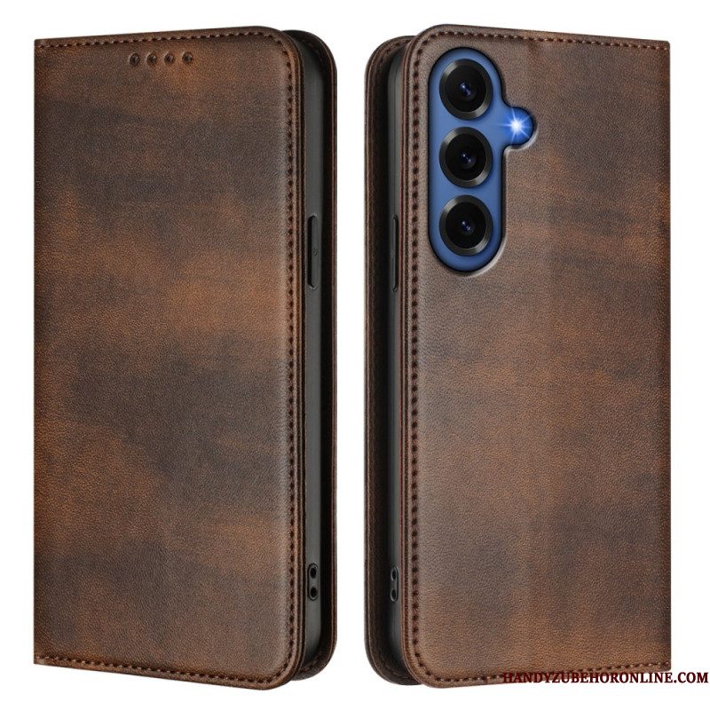 Folio-hoesje Voor Samsung Galaxy S26 Plus Retro Rfid-bescherming Met Textuur