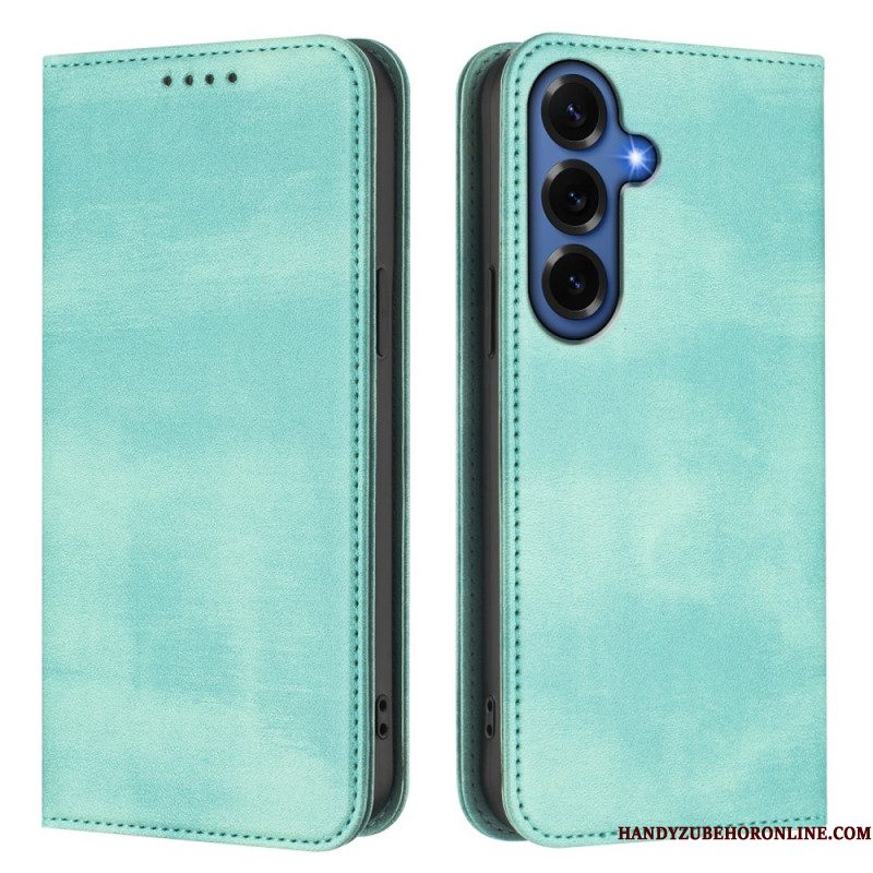 Folio-hoesje Voor Samsung Galaxy S26 Plus Retro Rfid-bescherming Met Textuur