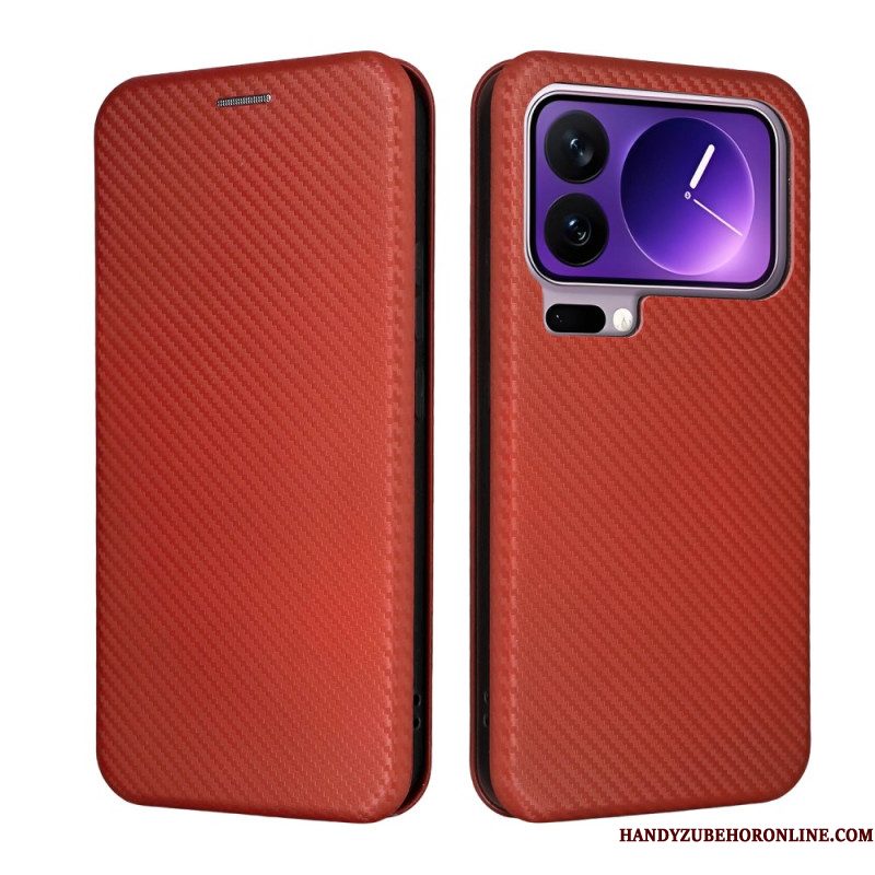 Folio-hoesje Voor Xiaomi 17 Pro Max Koolstofvezel