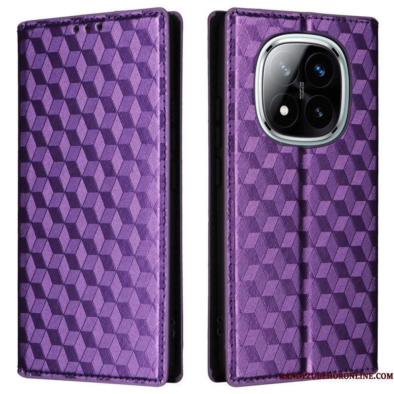 Folio-hoesje Voor Xiaomi Redmi Note 14 Pro 4g 3d Diamanten