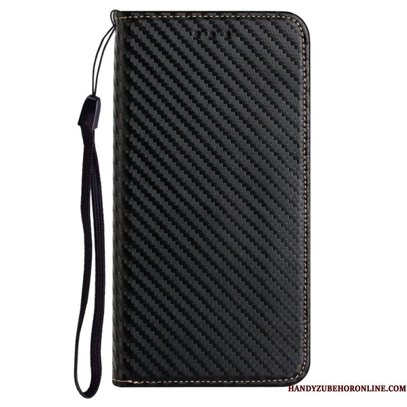 Folio-hoesje Voor Xiaomi Redmi Note 14 Pro 5g Koolstofvezel Met Riem