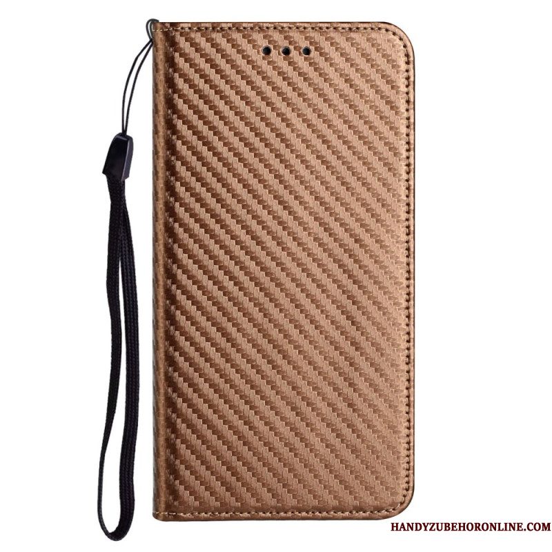 Folio-hoesje Voor Xiaomi Redmi Note 14 Pro 5g Koolstofvezel Met Riem