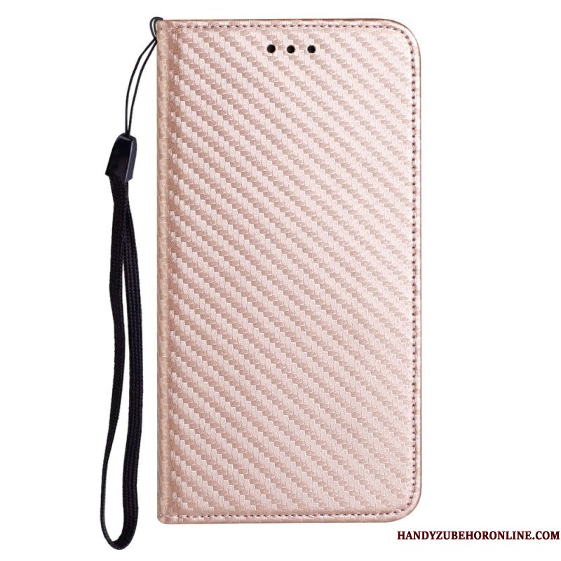 Folio-hoesje Voor Xiaomi Redmi Note 14 Pro 5g Koolstofvezel Met Riem