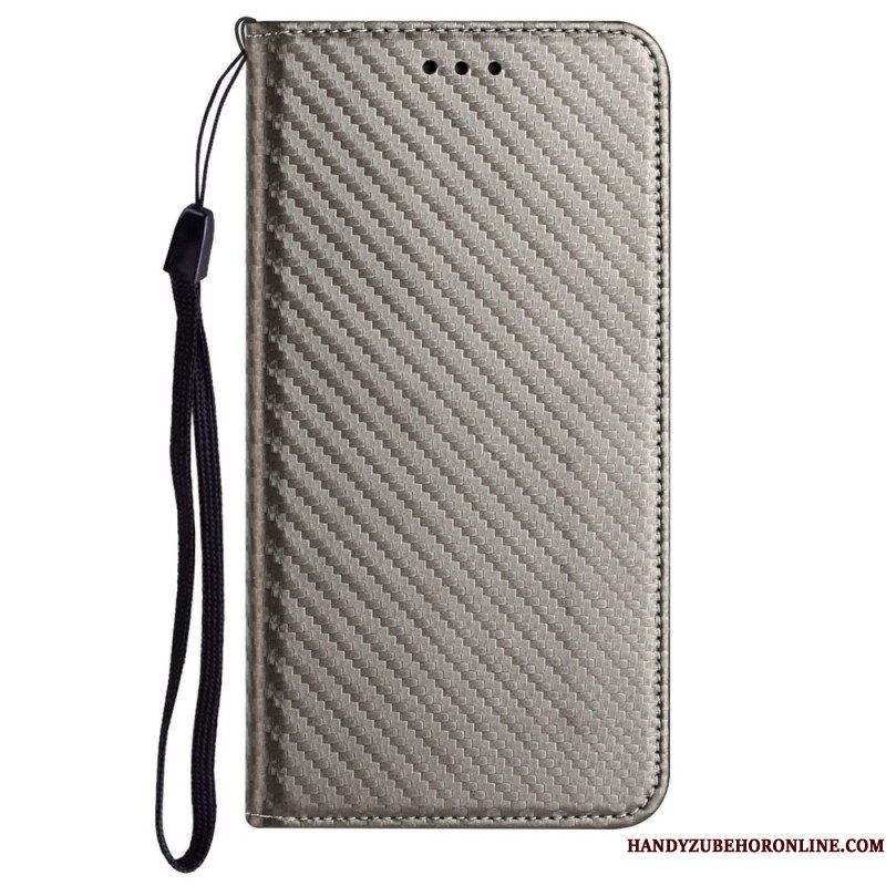 Folio-hoesje Voor Xiaomi Redmi Note 14 Pro Plus 5g Carbonvezel Riempje