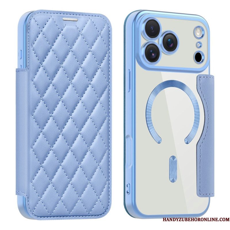 Folio-hoesje Voor iPhone 17 Pro Magsafe-compatibel Gewatteerd