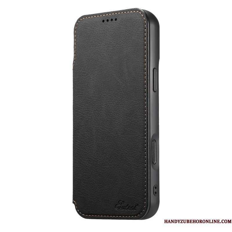 Folio-hoesje Voor iPhone 17 Pro Magsafe-compatibel Vintage Ontwerp
