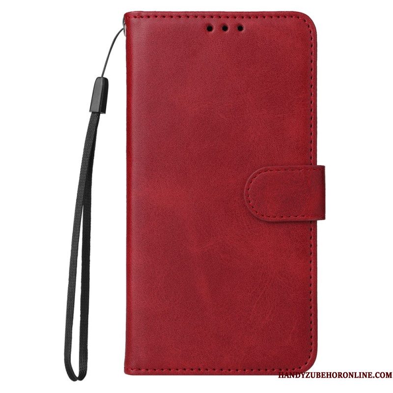 Folio-hoesje Xiaomi 15 Effen Leren Bandje