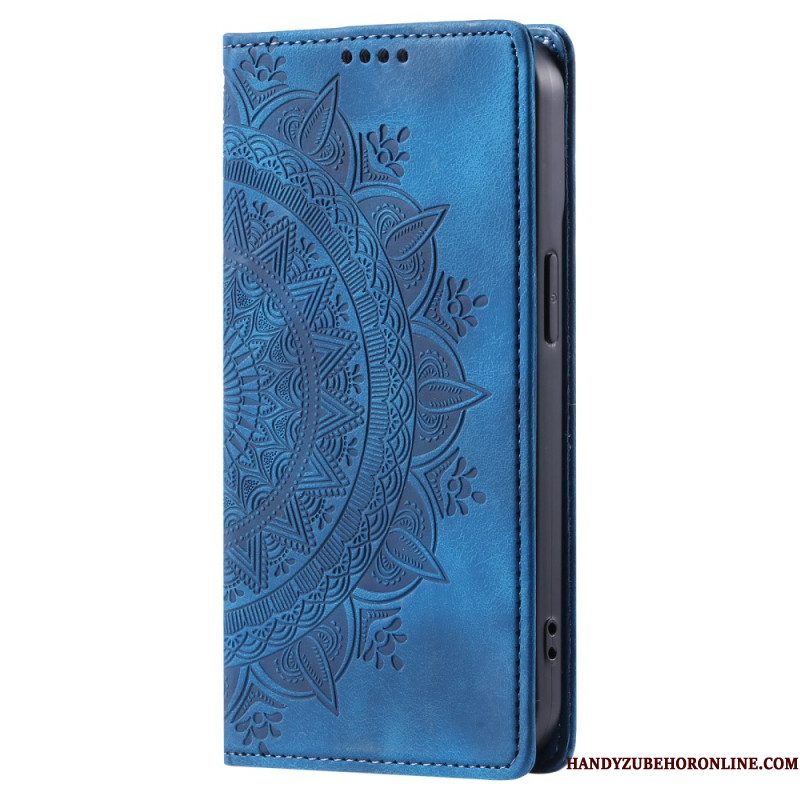 Folio-hoesje Xiaomi 15 Mandala Suède-effect