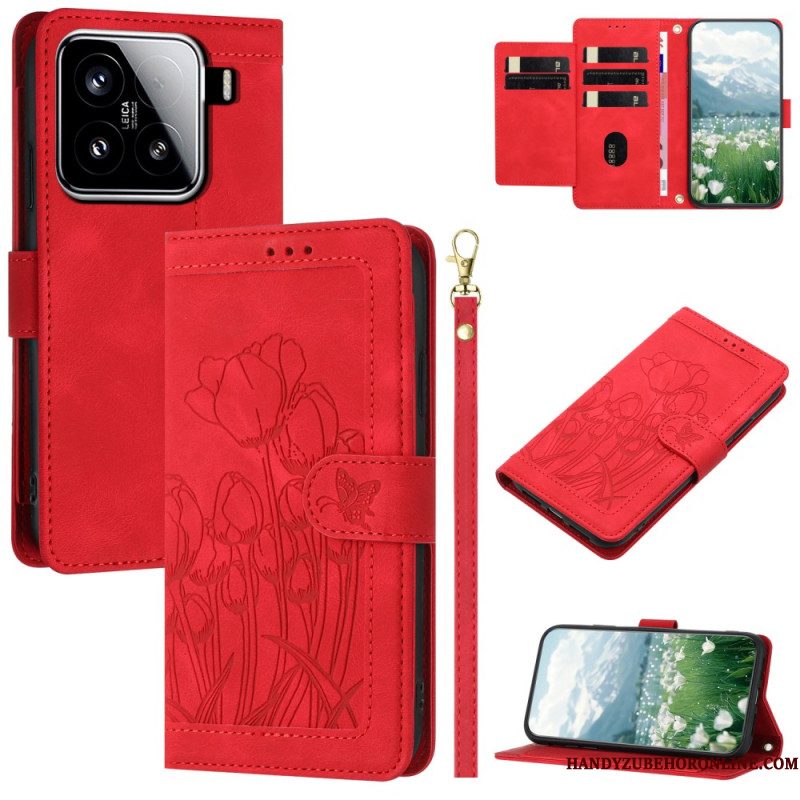 Folio-hoesje Xiaomi 15 Paardenbloemenbandje