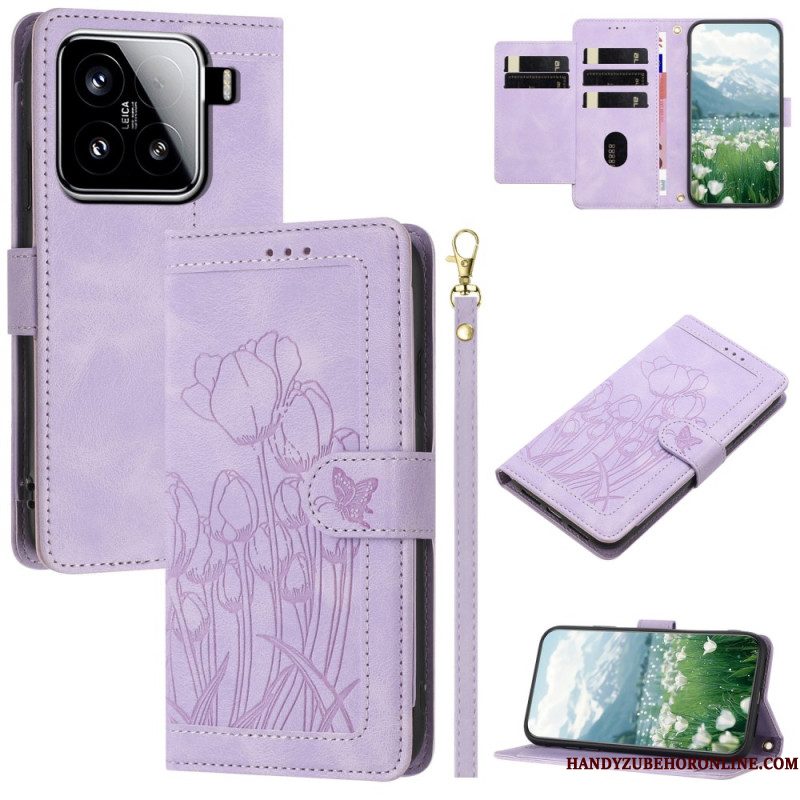Folio-hoesje Xiaomi 15 Paardenbloemenbandje