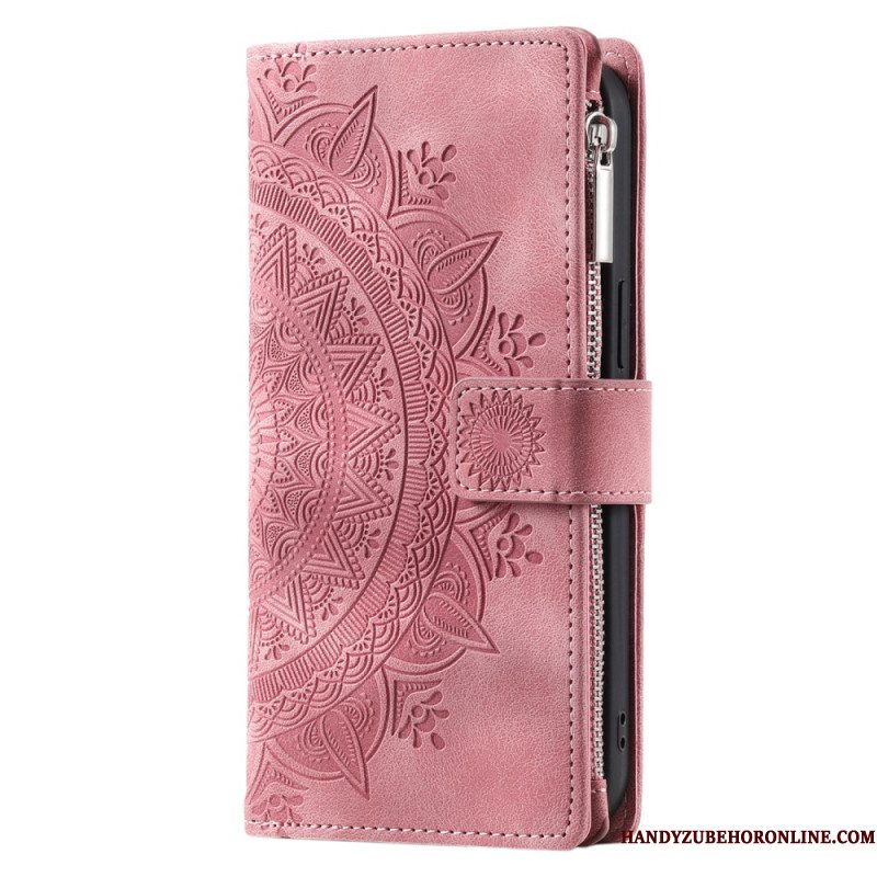 Folio-hoesje Xiaomi 15 Pro Telefoonhoesje Portemonnee Met Mandala-suède-effect