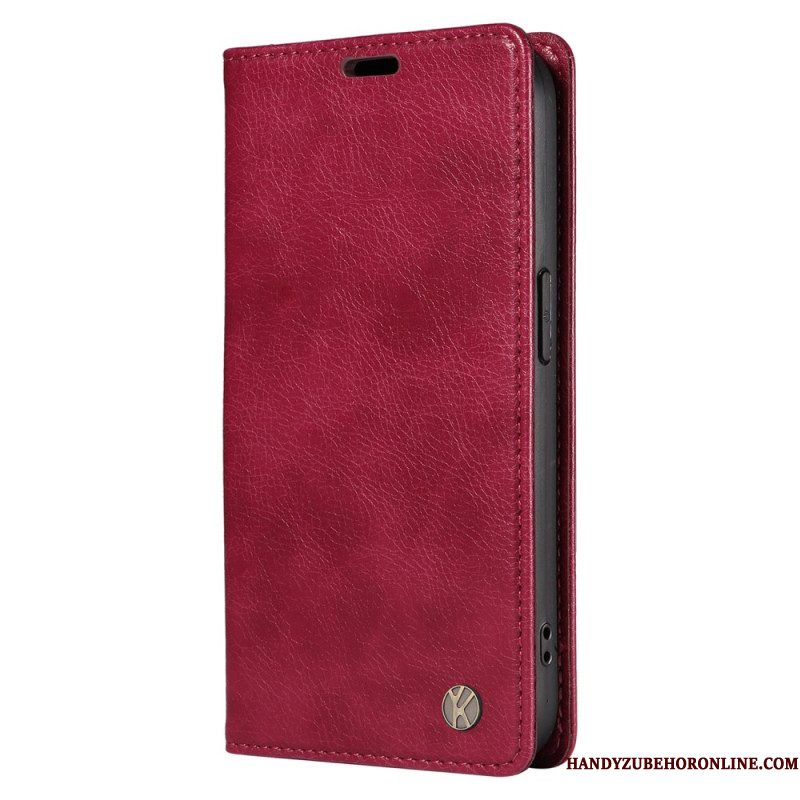Folio-hoesje Xiaomi 15 Pro Yikatu Leer-effect