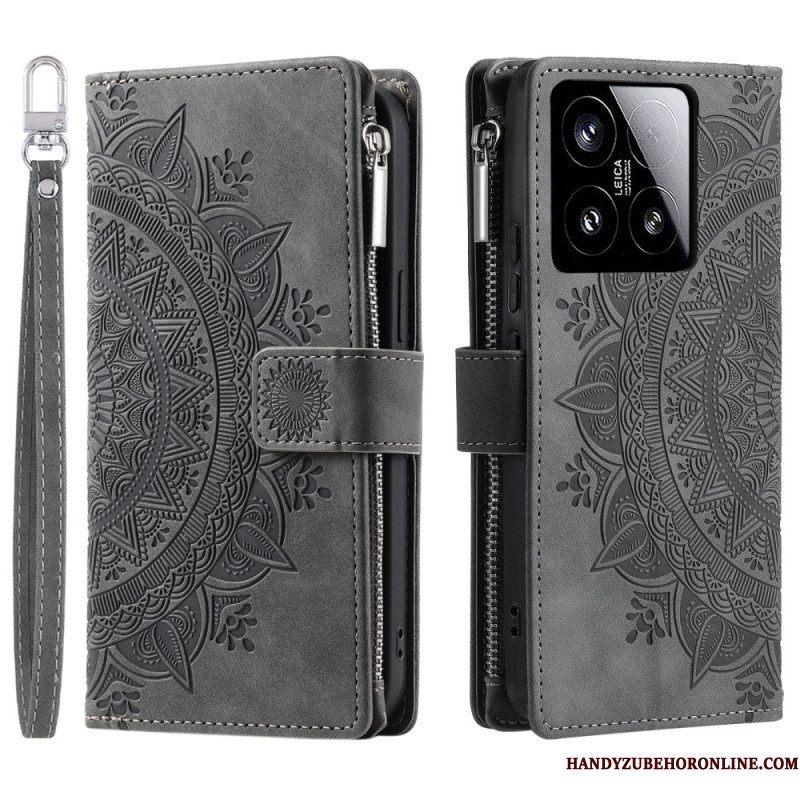Folio-hoesje Xiaomi 15 Telefoonhoesje Portemonnee Met Mandala-effect (suède)