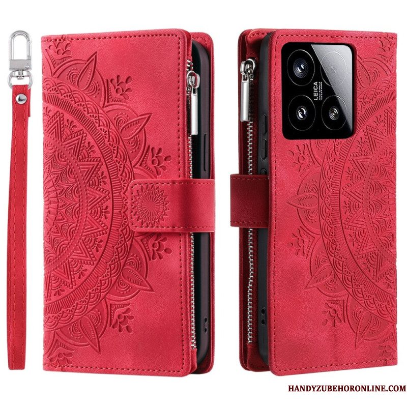 Folio-hoesje Xiaomi 15 Telefoonhoesje Portemonnee Met Mandala-effect (suède)