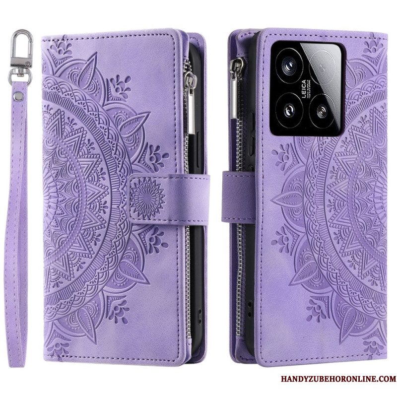 Folio-hoesje Xiaomi 15 Telefoonhoesje Portemonnee Met Mandala-effect (suède)