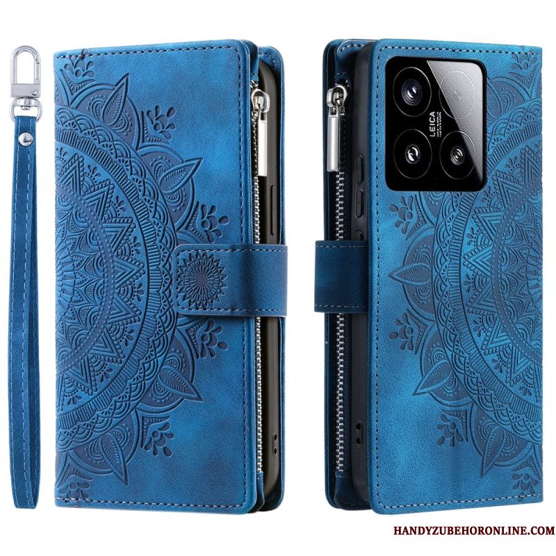 Folio-hoesje Xiaomi 15 Telefoonhoesje Portemonnee Met Mandala-effect (suède)