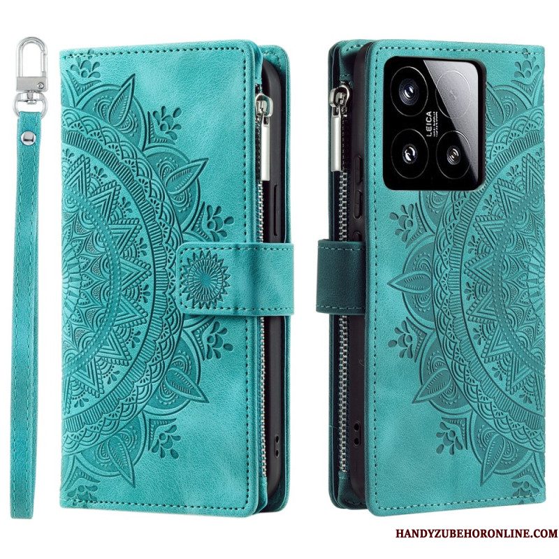 Folio-hoesje Xiaomi 15 Telefoonhoesje Portemonnee Met Mandala-effect (suède)