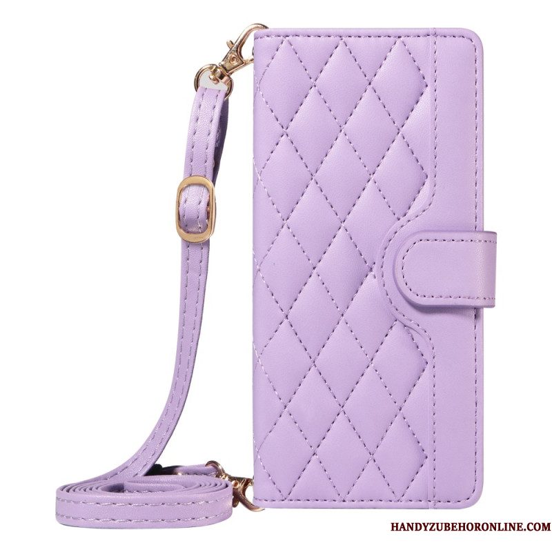 Folio-hoesje Xiaomi 15 Ultra Gevoerd Met Riem En Schouderriem