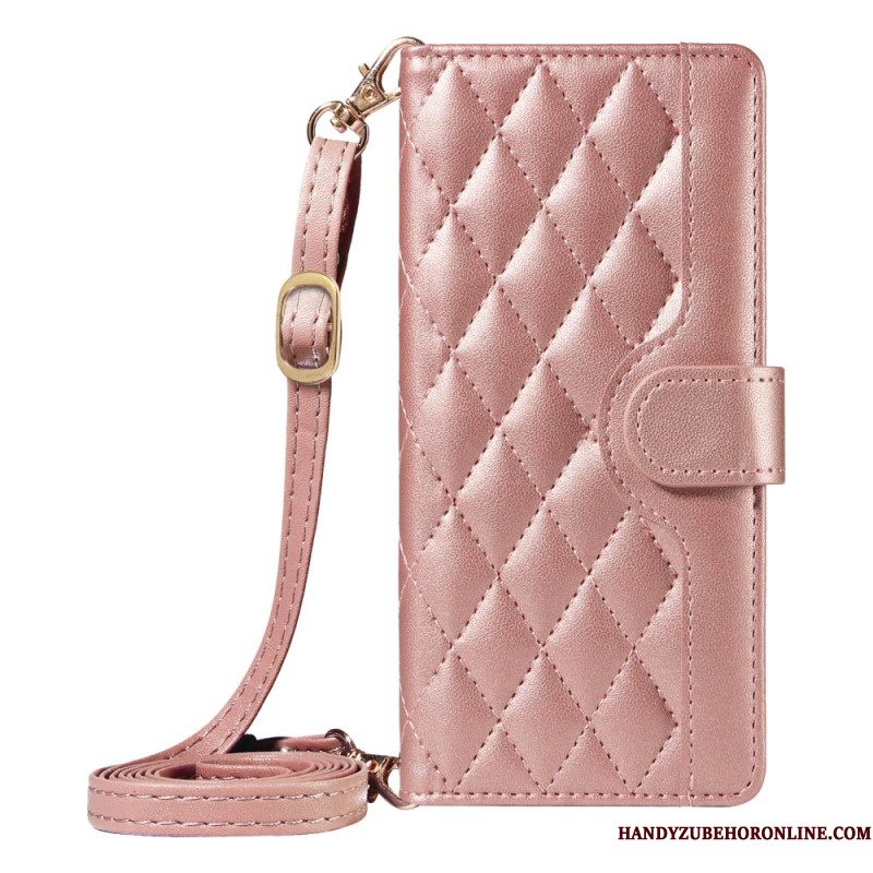 Folio-hoesje Xiaomi 15 Ultra Gevoerd Met Riem En Schouderriem