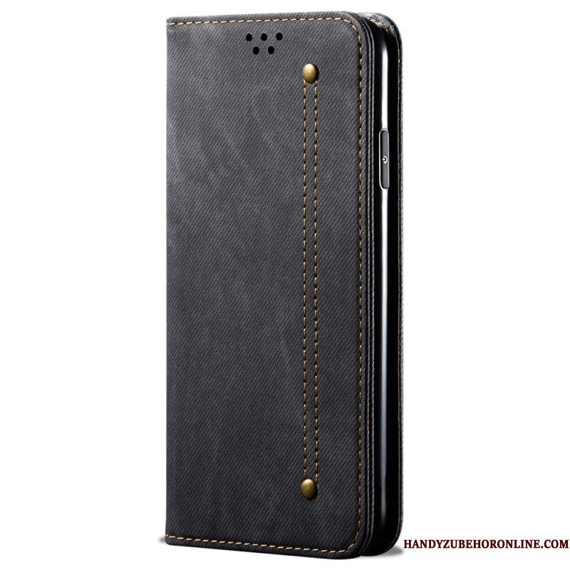 Folio-hoesje Xiaomi 15 Ultra Telefoonhoesje Denimstof