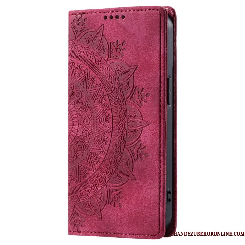 Folio-hoesje Xiaomi 15t Pro Mandala Suède-effect Bescherming Hoesje
