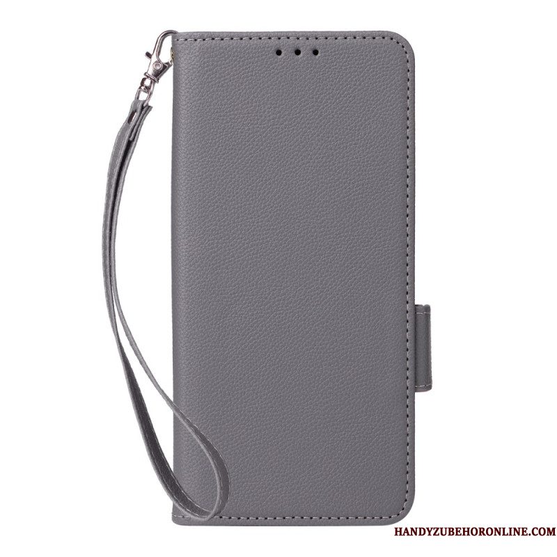 Folio-hoesje Xiaomi 15t Pro Telefoonhoesje Kunstleer Met Koord