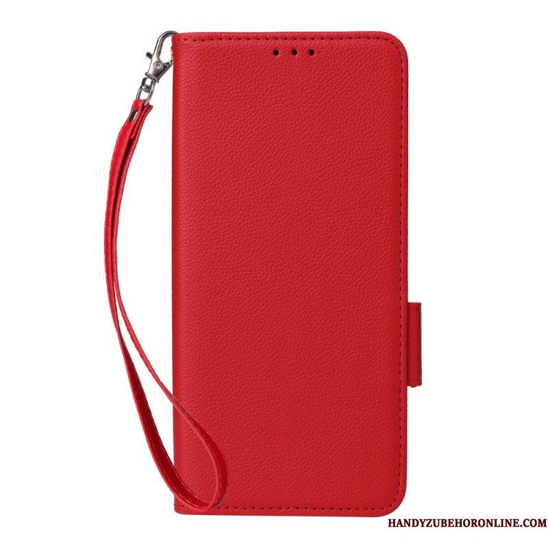 Folio-hoesje Xiaomi 15t Pro Telefoonhoesje Kunstleer Met Koord