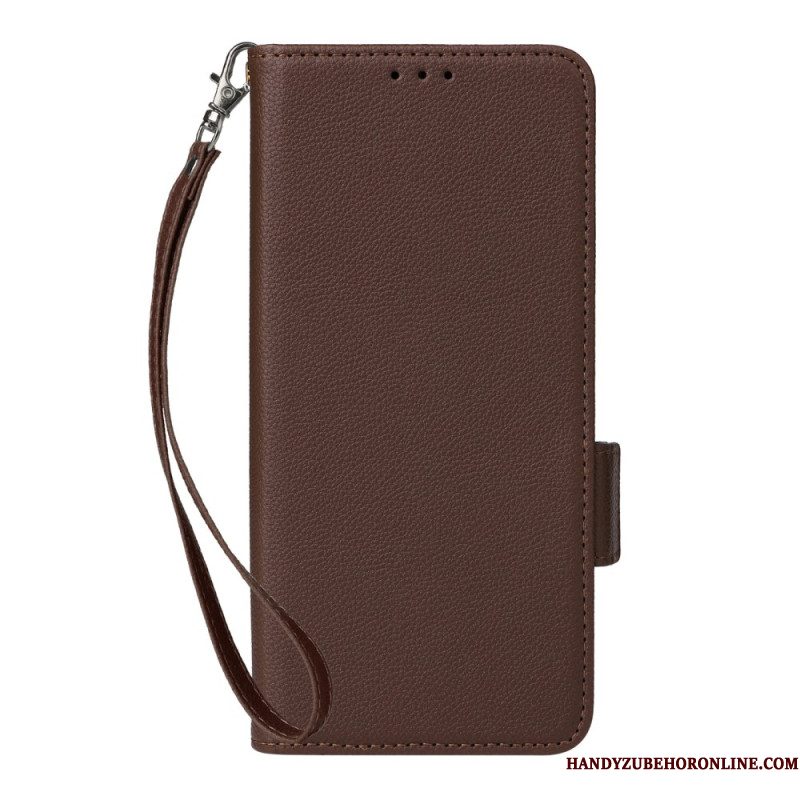 Folio-hoesje Xiaomi 15t Pro Telefoonhoesje Kunstleer Met Koord