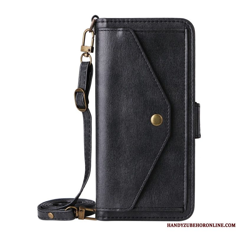 Folio-hoesje Xiaomi 15t Pro Telefoonhoesje Portemonnee Met Schouderband