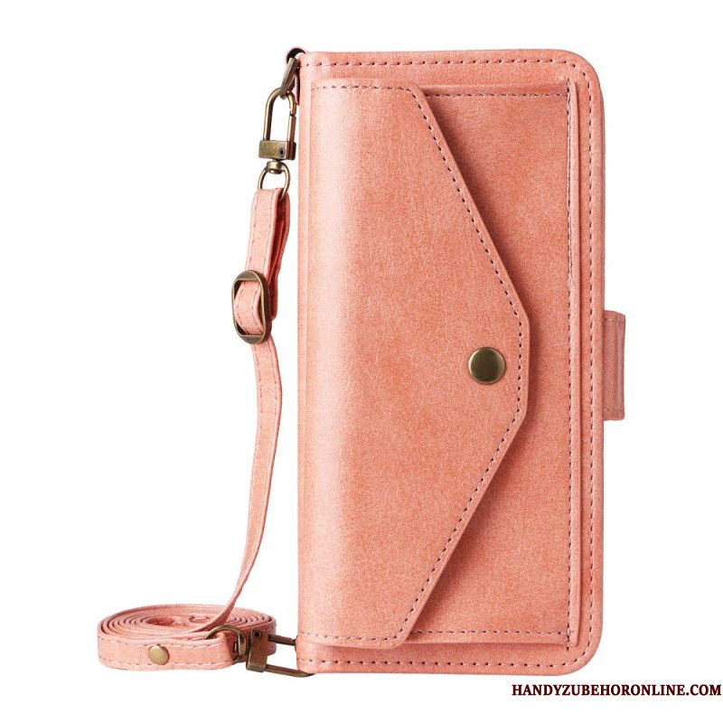 Folio-hoesje Xiaomi 15t Pro Telefoonhoesje Portemonnee Met Schouderband
