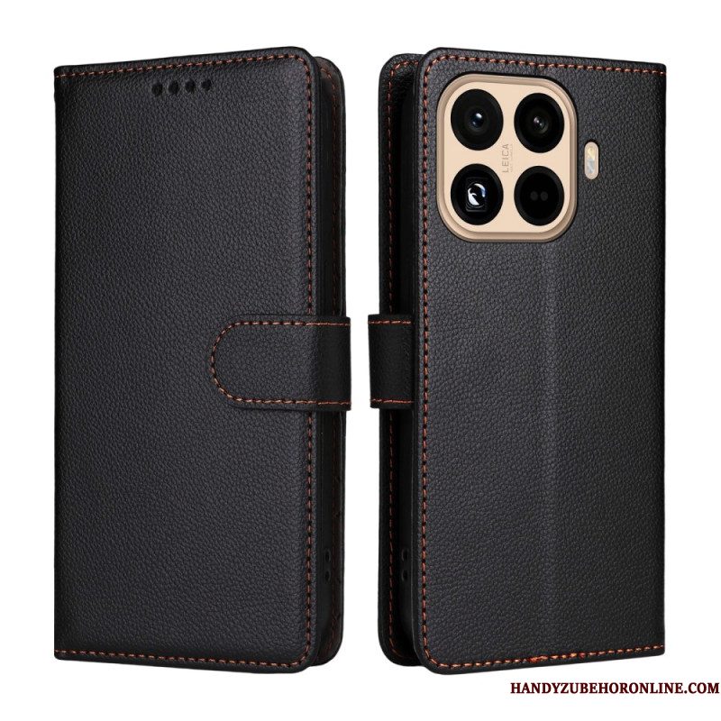 Folio-hoesje Xiaomi 15t Pro Telefoonhoesje Rfid-portemonnee Met Leerlook