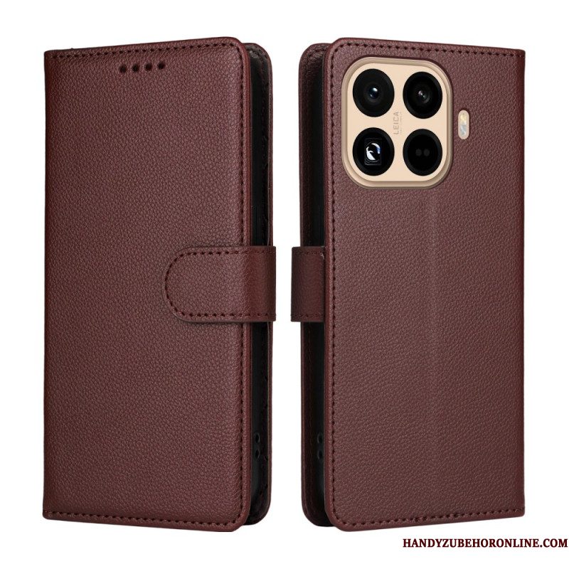 Folio-hoesje Xiaomi 15t Pro Telefoonhoesje Rfid-portemonnee Met Leerlook