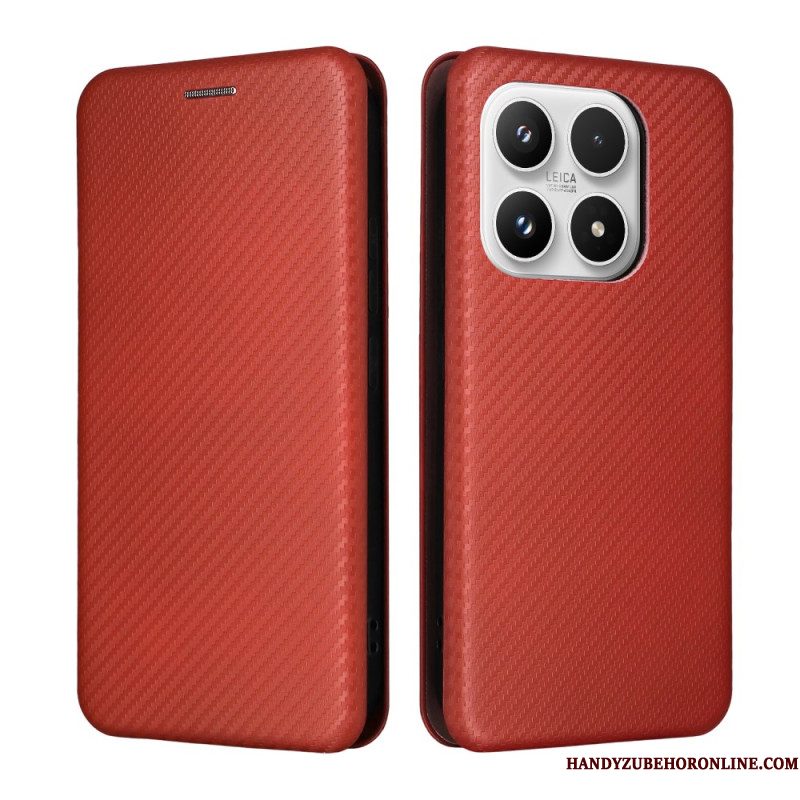 Folio-hoesje Xiaomi 17 Koolstofvezelstructuur