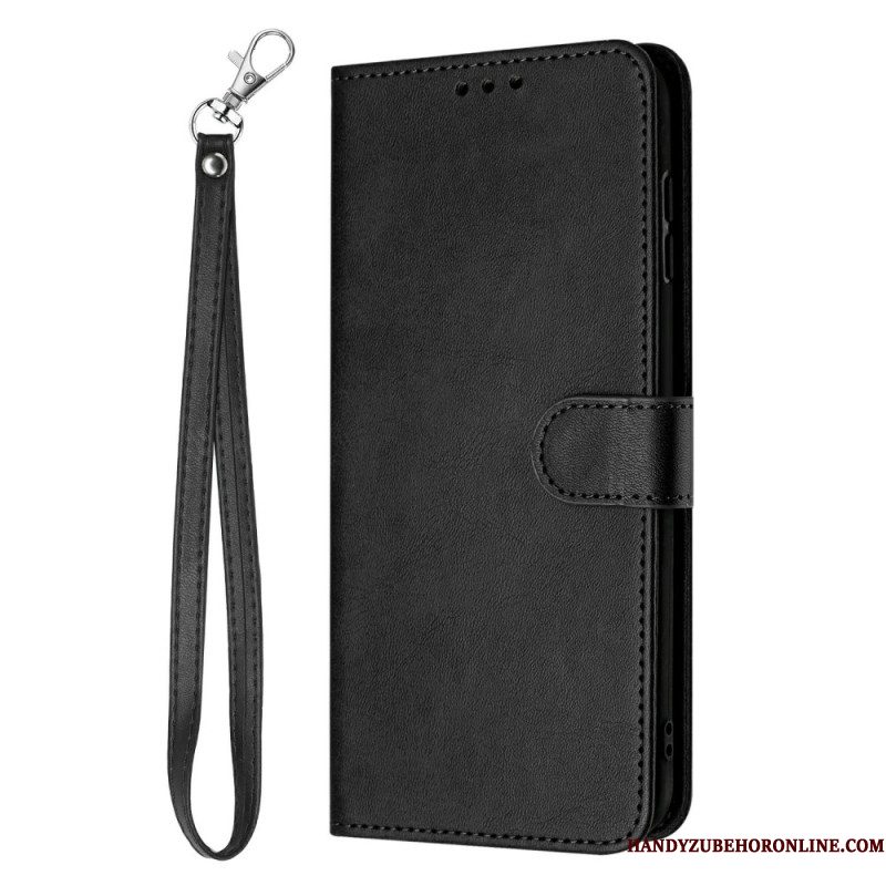 Folio-hoesje Xiaomi 17 Leereffect Met Koord