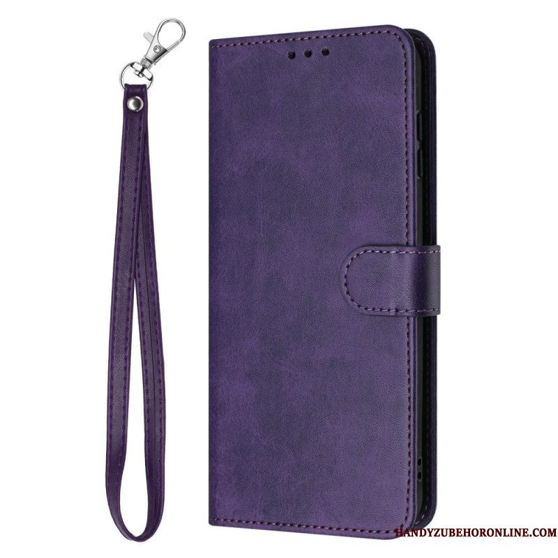 Folio-hoesje Xiaomi 17 Leereffect Met Koord