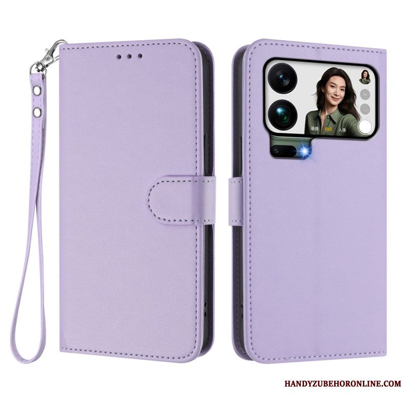 Folio-hoesje Xiaomi 17 Pro Max Telefoonhoesje Kunstleer Met Riempje