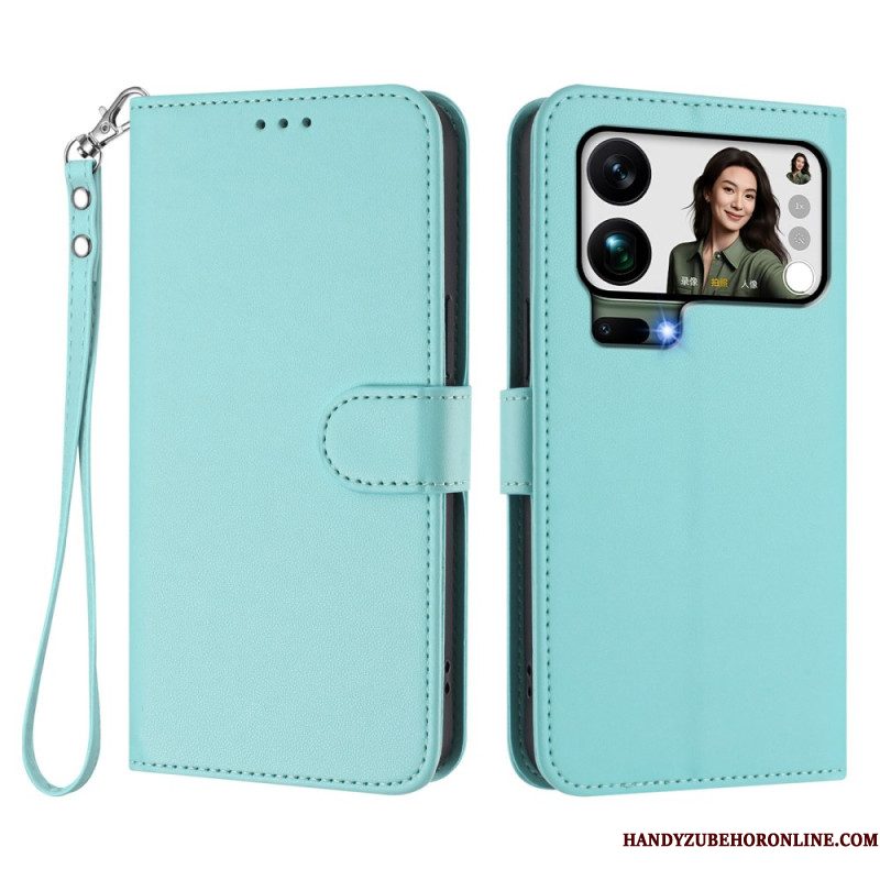 Folio-hoesje Xiaomi 17 Pro Max Telefoonhoesje Kunstleer Met Riempje