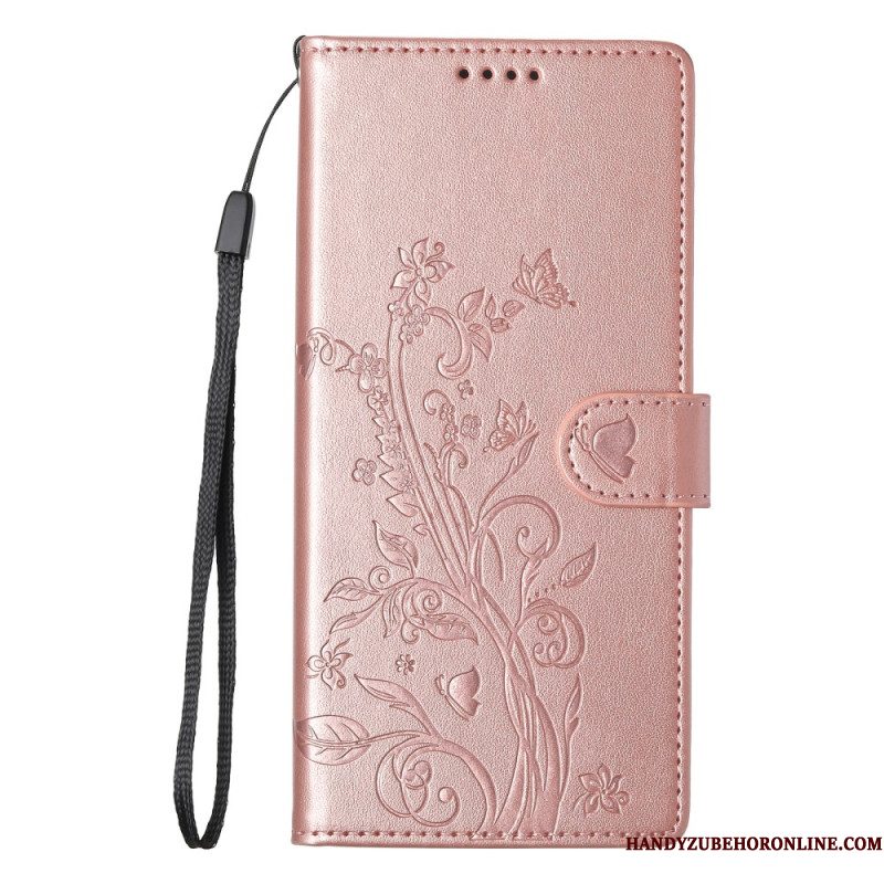 Folio-hoesje Xiaomi 17 Pro Telefoonhoesje Bloemen- En Vlinderpatroon