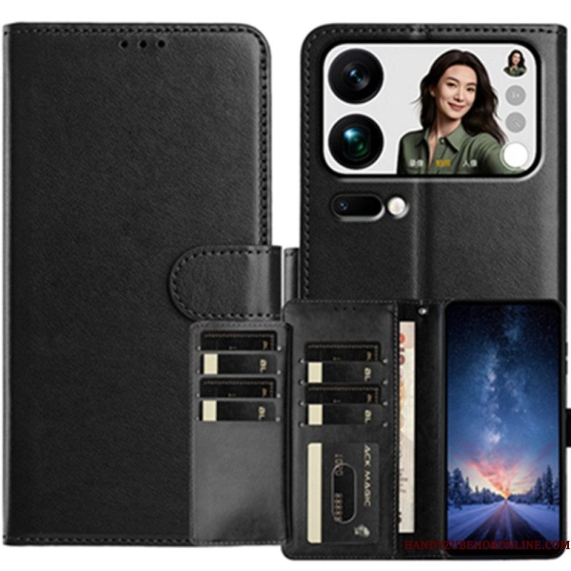 Folio-hoesje Xiaomi 17 Pro Telefoonhoesje Portemonnee Met 8 Kaartsleuven