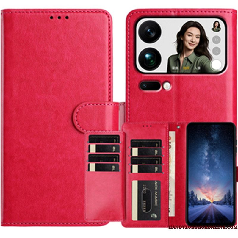 Folio-hoesje Xiaomi 17 Pro Telefoonhoesje Portemonnee Met 8 Kaartsleuven