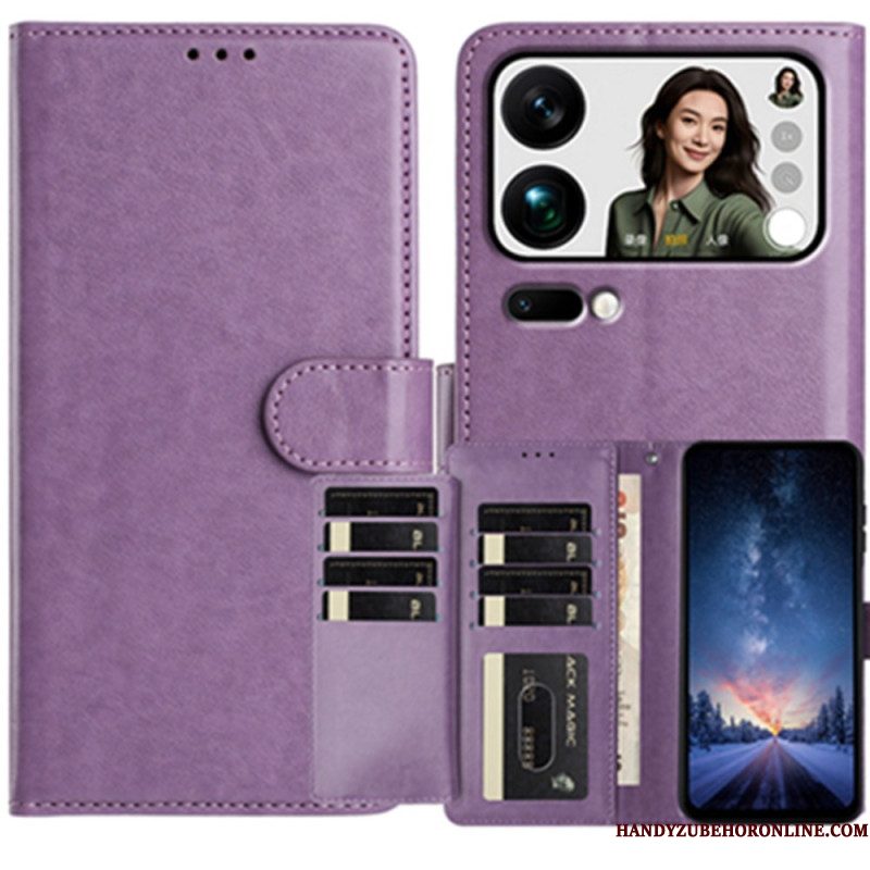 Folio-hoesje Xiaomi 17 Pro Telefoonhoesje Portemonnee Met 8 Kaartsleuven
