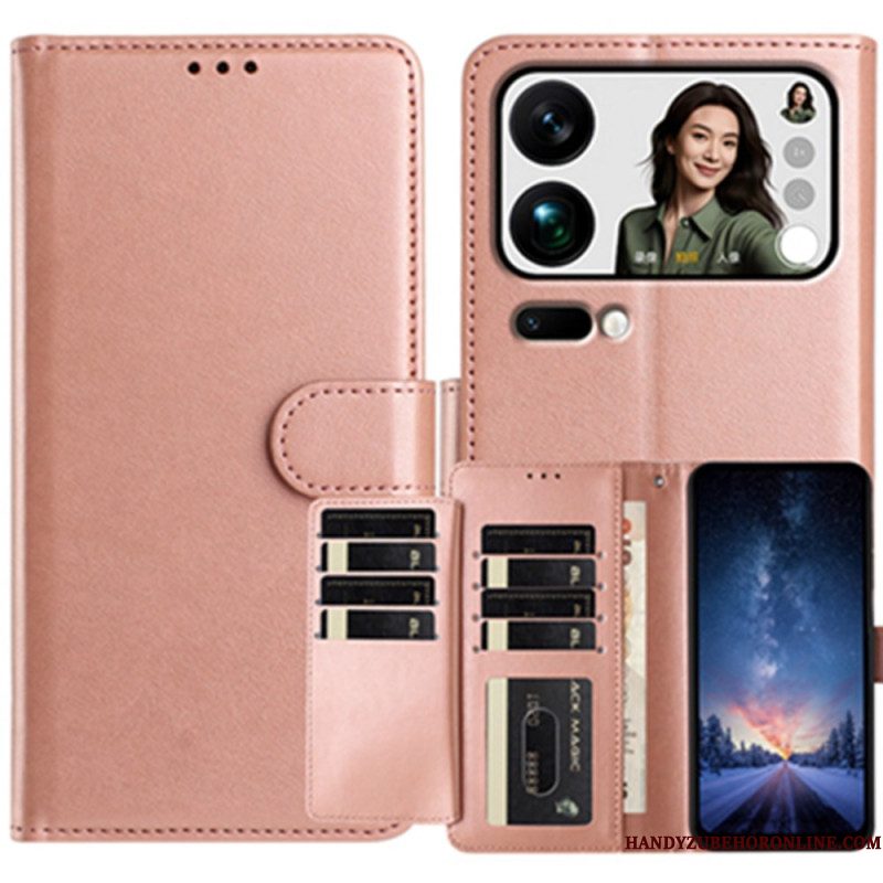 Folio-hoesje Xiaomi 17 Pro Telefoonhoesje Portemonnee Met 8 Kaartsleuven