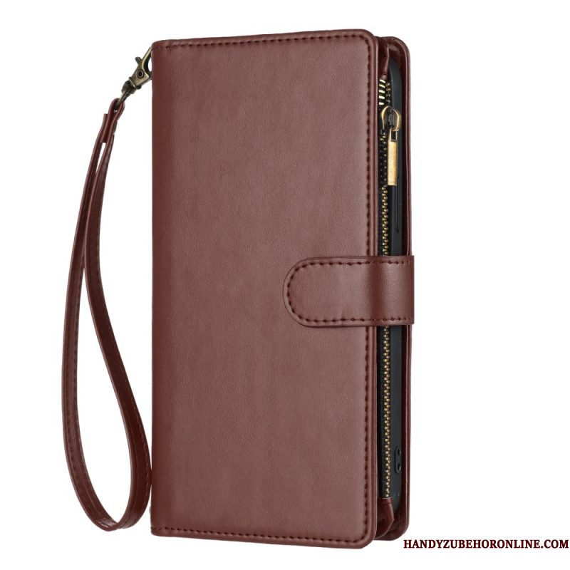 Folio-hoesje Xiaomi 17 Pro Telefoonhoesje Portemonnee Met Rits En Riem